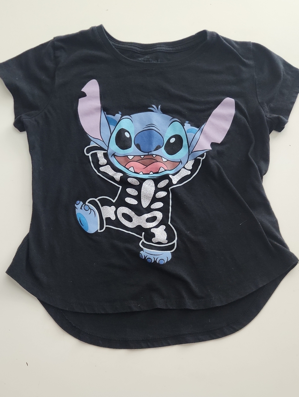 Disney Lilo & Stitch Halloween Skeleton T-Shirt XL